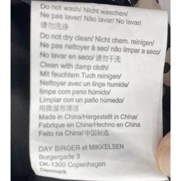 Day Birger et Mikkelson Gweneth Bag Tote Black Beige Travel Weekend Zipper - Picture 11 of 16